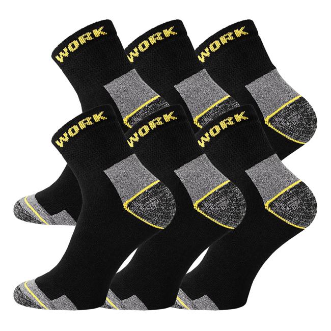 6 Paar TippTexx 24 robuste Arbeitssocken, kurzer Schaft